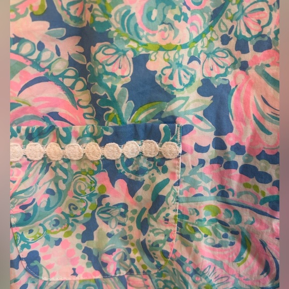 Lilly Pulitzer Girls Callahan Shift Dress Size 7 – Resort Villa Vista Print - Picture 3 of 6